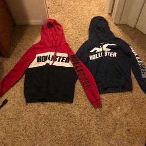 2 hollister jackets one a hoodie/ one a zip up !